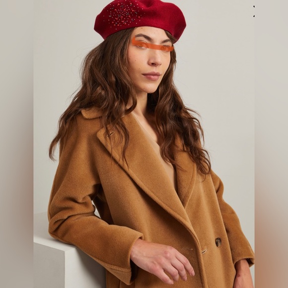 Intrend by Max Mara Beret with Beads Size: OS. Color: Cheery New Fall / Winter - Picture 2 of 14
